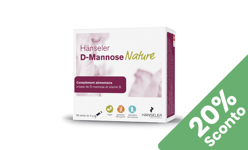 Hänseler D-Mannose Nature Farmacia Moderna. Nella prevenzione della cistite in modo naturale e senza effetti collaterali.