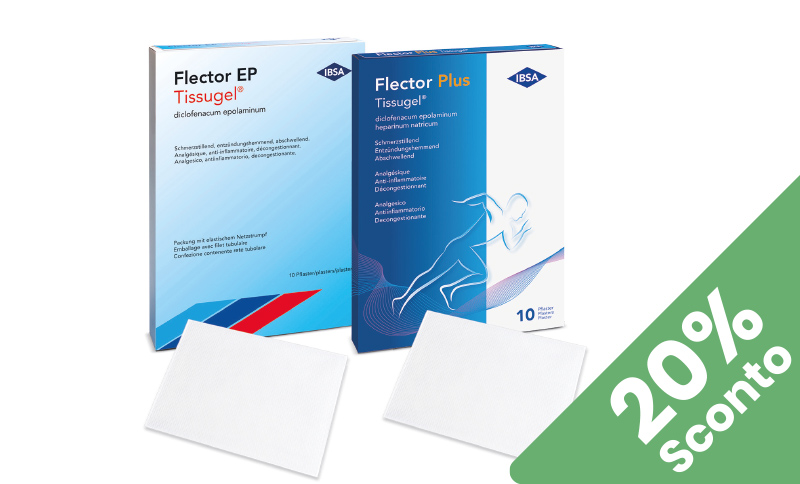 Flector EP Tissugel® e Flector Plus Tissugel® Farmacia Moderna offerta settembre 2024