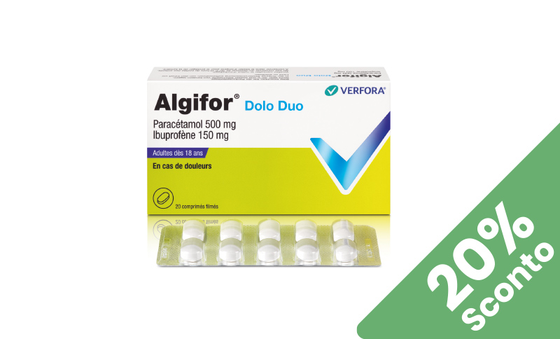 Algifor® Dolo Duo In caso di dolori da lievi a moderati in offerta solo novembre 2024 presso farmacia Moderna