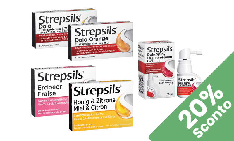 Strepsils® Contro il mal di gola in offerta solo dicembre 2024 presso farmacia Moderna