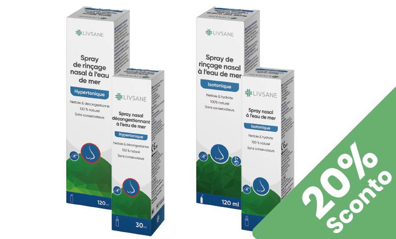 Livsane Spray nasali, isotonico e ipertrofico è la soluzione naturale per il naso. In offerta in Farmacia Moderna Chiasso solo a Maggio 2025.