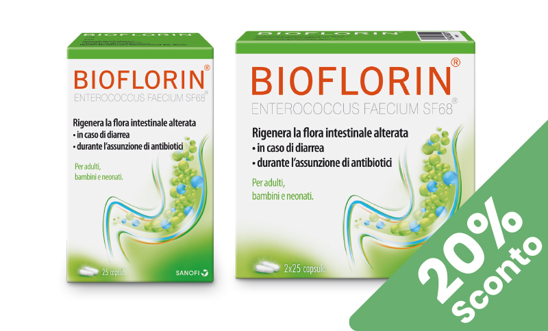 Bioflorin® Rigenera la flora intestinale, per adulti, bambini e neonati. In offerta in Farmacia Moderna Chiasso solo a Luglio 2025.