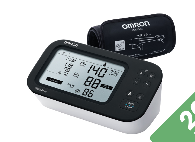 OMRON M7 Intelli IT AFib misura la pressione e rileva la fibrillazione atriale. In offerta Farmacia Moderna Chiasso, Maggio 2026.