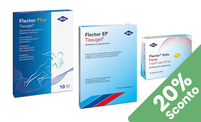 Flector® aiuta ad alleviare dolori muscolari e articolari con soluzioni mirate. In offerta Farmacia Moderna Chiasso, Settembre 2026.